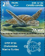 Stamp:Loggerhead Turtle (Turtles in the Marine Environment), designer:Tuvia Kurttz, Ronen Goldberg 02/2016